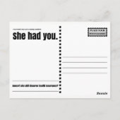 Moederschap zou geen bestaande voorwaarde moeten z briefkaart (Achterkant)