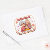 Moederschaps-Sticker Ovale Sticker (Envelop)