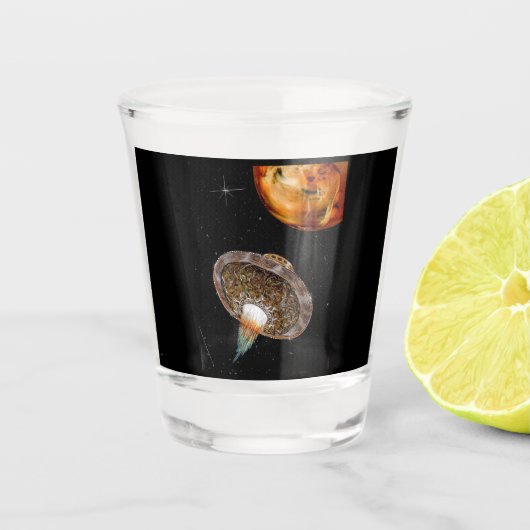 moederschip shot glas (Voorkant)