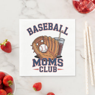Moedersdag Baseball Moms Club Servet