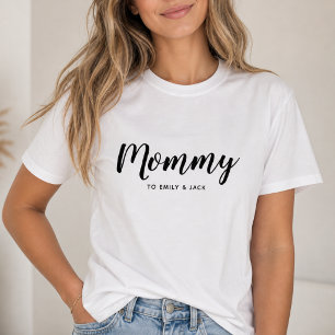 Moedertje | Moderne Moeder Kinderen Namen Moederda T-shirt