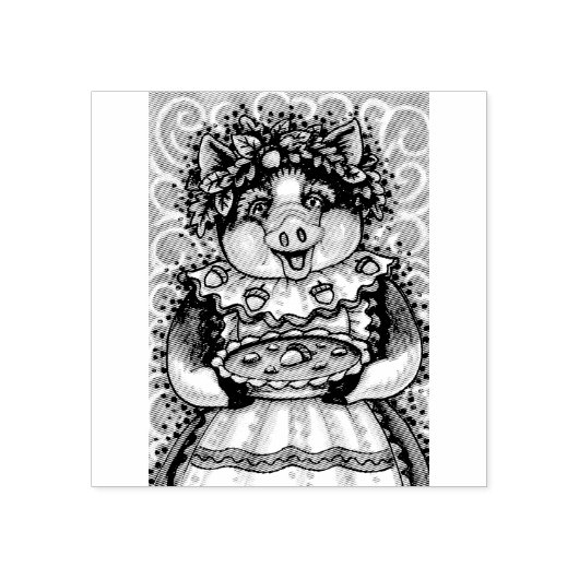 MOEDERVARKEN EIKEL RUBBER STEMPEL (Afrduk)