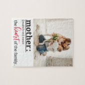 Moedervormend hart van de aangepaste familiefoto legpuzzel (Horizontaal)