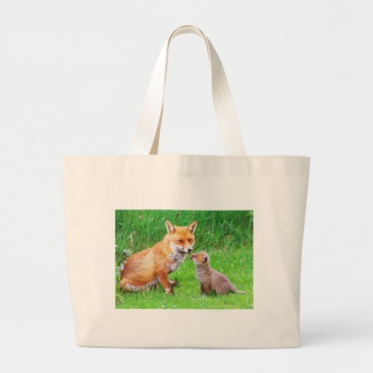 Moedervos en kub grote tote bag (Voorkant)