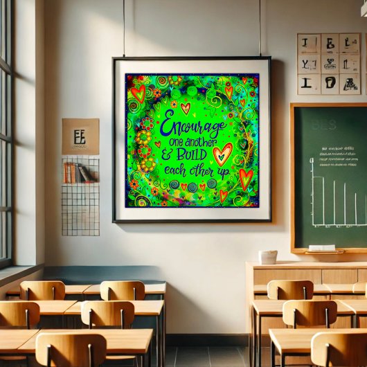 Moedig elkaar aan Quote Inspirivity School Poster