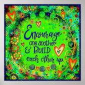 Moedig elkaar aan Quote Inspirivity School Poster (Voorkant)