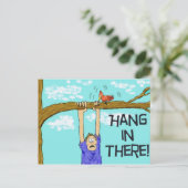 Moedig Funny Hang in Briefkaart aan (Staand voorkant)