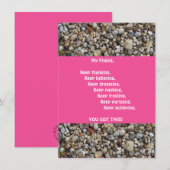 Moedig haar flat Wenskaart aan (Voorkant / Achterkant)