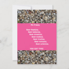 Moedig haar flat Wenskaart aan