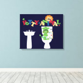 Moedig het Korte Canvas van de Opleiding van Potty Afdruk (Insitu (Houten vloer))