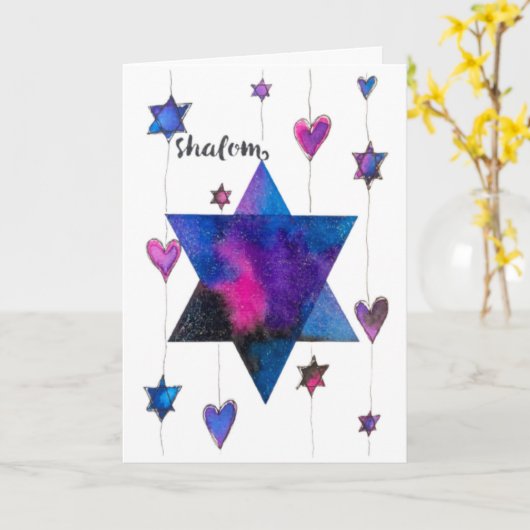 Moedig me aan in de Davidster Kaart (Gele Bloem)