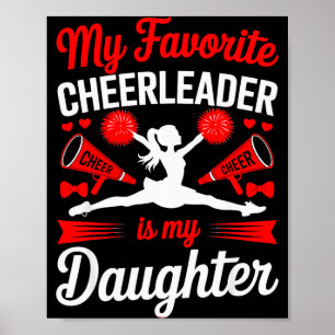 Moedig Moeder Vader Mijn Favoriete Cheerleader Is Poster