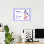 Moedig Promise Scripting Isaiah Bluebird Garden aa Poster (Thuiskantoor)