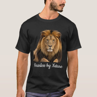 Moedig van nature leeuw grafische T-shirt | Kracht