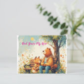 Moedig, vriendelijk en grappig - oprechte Vaderdag Feestdagenkaart (Staand voorkant)