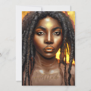 Moedige Afro-Amerikaanse Kunst Inlijstbare Kaart