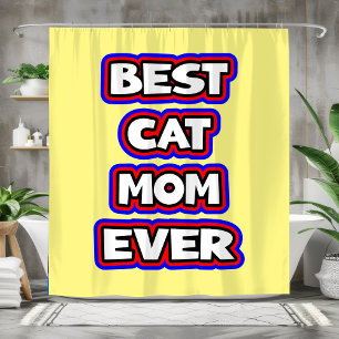 Moedige beste kattenmoeder ooit grappige huisdiere douchegordijn