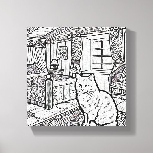 Moedige en gemakkelijke kat #11 canvas afdruk (Voorkant)