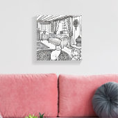 Moedige en gemakkelijke kat #50 canvas afdruk (Insitu (Woonkamer))
