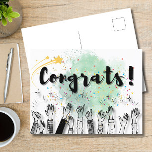 Moedige en leuke congratulatie viering briefkaart