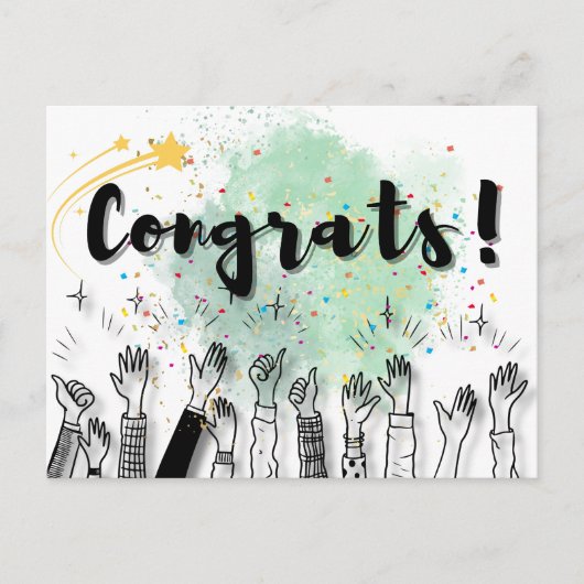 Moedige en leuke felicitatieviering briefkaart (Voorkant)