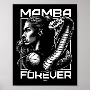 Moedige en onverschrokken Mamba Girl Motivatie Poster