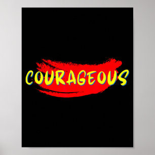 Moedige Inspirerende Motiverende Spreuk Geloof Poster