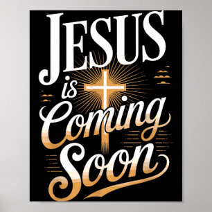 Moedige Jezus Komt Soon Christelijke Kleding Poster