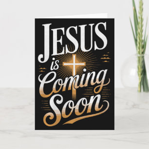 Moedige Jezus Komt Soon Christelijke Kleding Premi Kaart