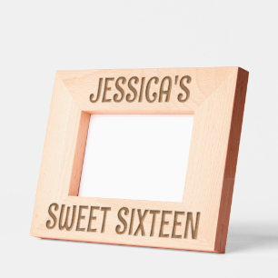 Moedige Meisjesachtige Persoonlijke Sweet Sixteen Gegraveerde Lijstjes