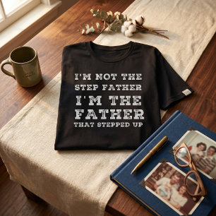 Moedige typografische stiefvader trots samengestel t-shirt