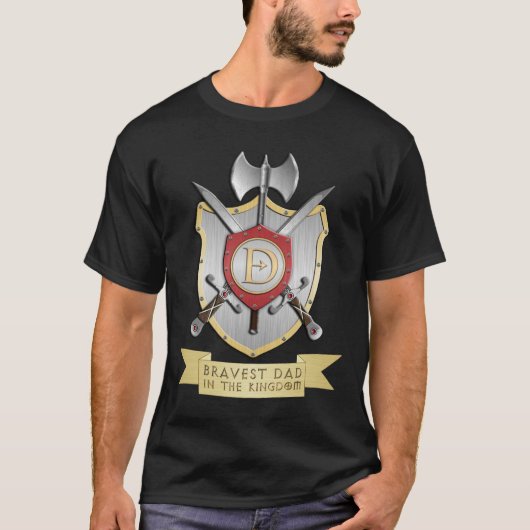 Moedigste vader in het Koninkrijk Crest T-shirt (Voorkant)