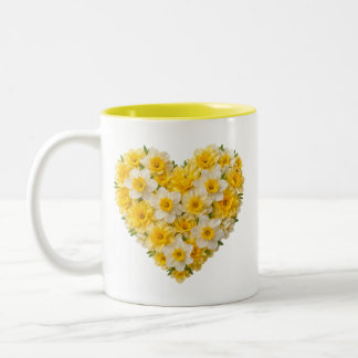 Moeflonterbloem Narcis Hart Tweekleurige Koffiemok