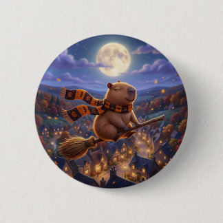 Moeheksenvliegerbezem Capybara Knopspeld Ronde Button 5,7 Cm