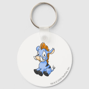 Moehog Blauw Sleutelhanger