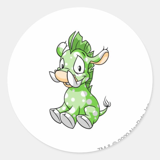 Moehog Ronde Sticker (Voorkant)