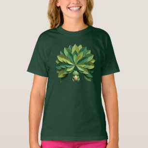 Moeie 3D papieren kikker met bloemrijk Paasei en T-shirt
