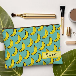 Moeie Aqua Blauw Gele Banaan Persoonlijk Etui