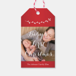 Moeie baby kerstcadeautags voor de eerste kerst cadeaulabel