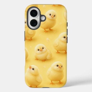 Moeie Baby Kuiken Phonehoes - Fluffige Gele iPhone 16 Hoesje