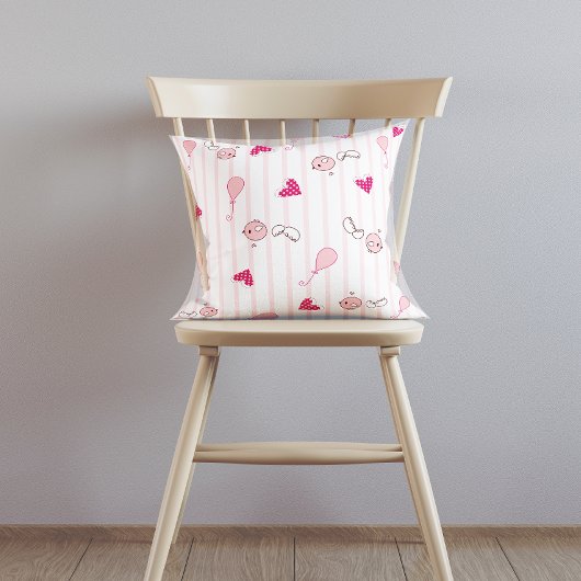 Moeie baby liefdes vogels kussen