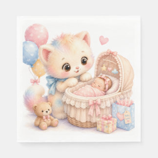 Moeie baby shower servetten | Tumble Watercolor