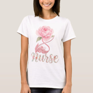 Moeie Bloem Verpleegster & Dokter Stethoscoop Hart T-shirt