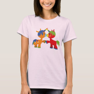Moeie Cartoon LGBTQIA Eenhoorns Dames T-Shirt