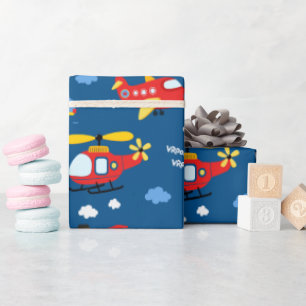 Moeie Cartoon Voertuigen Patroon Cadeaupapier