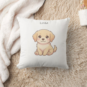 Moeie Chibi Golden Retriever Aangepaste Naam Slaap Kussen