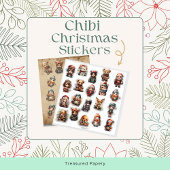 Moeie Chibi op maat gesneden vinyl sticker vel