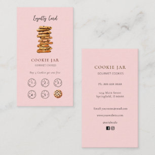 Moeie Cookie winkel roze Loyalty visitekaartje