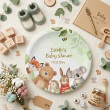 Moeie Dieren Groene bossen baby shower