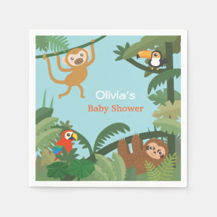 Moeie Dieren Jungle Thema Baby Shower Benodigdhede Servet